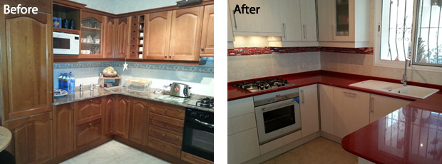 Kitchen before after