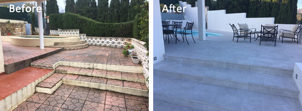 Reform terrace Before and After