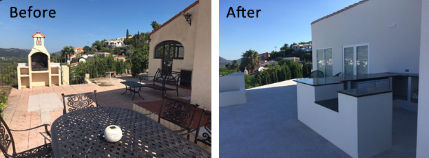 Reform terrace Before and After